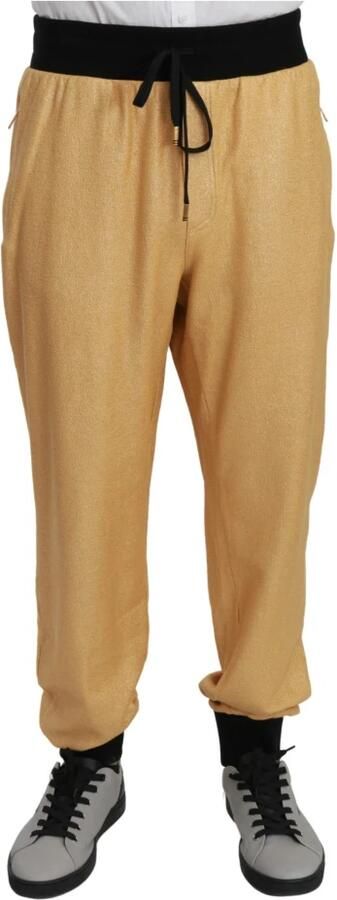 Dolce & Gabbana Luxe Gouden Jaar van het Varken Katoenen Herenbroek Yellow - Foto 6