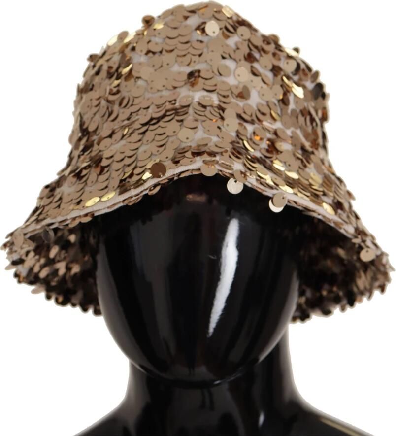 Dolce & Gabbana Elegante Gouden Pailletten Emmerhoed Yellow Dames - Foto 3
