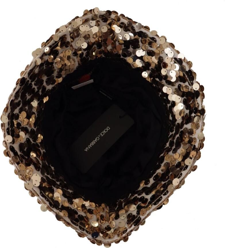 Dolce & Gabbana Elegante Gouden Pailletten Emmerhoed Yellow Dames - Foto 4