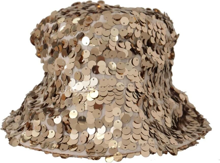 Dolce & Gabbana Elegante Gouden Pailletten Emmerhoed Yellow Dames - Foto 7