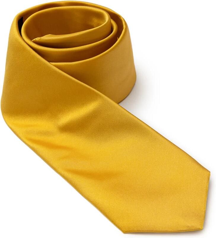 Dolce & Gabbana Gouden Zijden Stropdas Yellow Heren