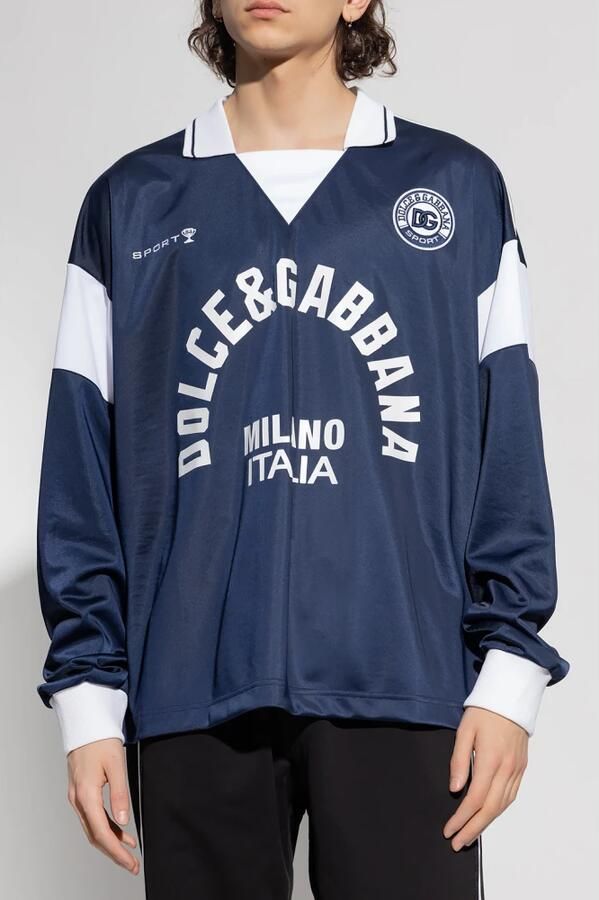 Dolce & Gabbana Grafische Print Longsleeve T-shirt Blue Heren - Foto 4