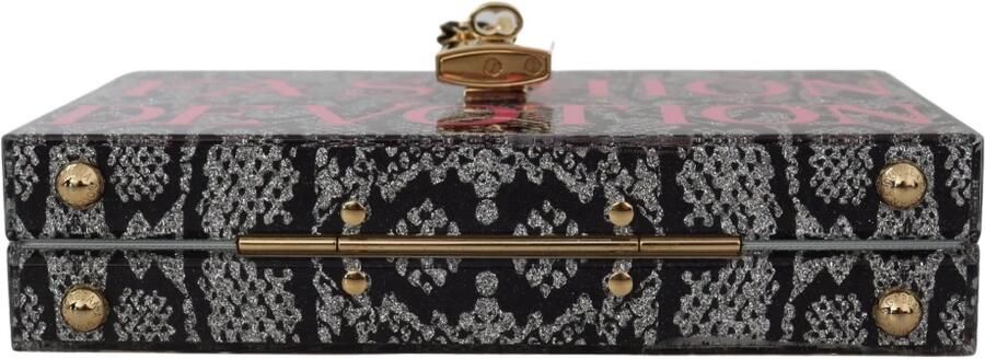 Dolce & Gabbana Grijze Fashion Devotion Clutch Plexi Sicily BOX Tas Gray Dames - Foto 3