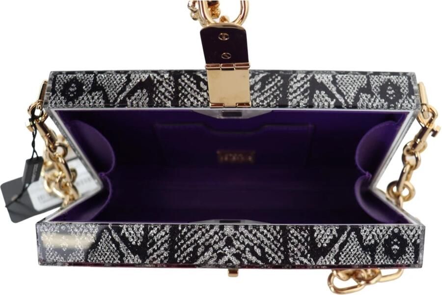 Dolce & Gabbana Grijze Fashion Devotion Clutch Plexi Sicily BOX Tas Gray Dames - Foto 2