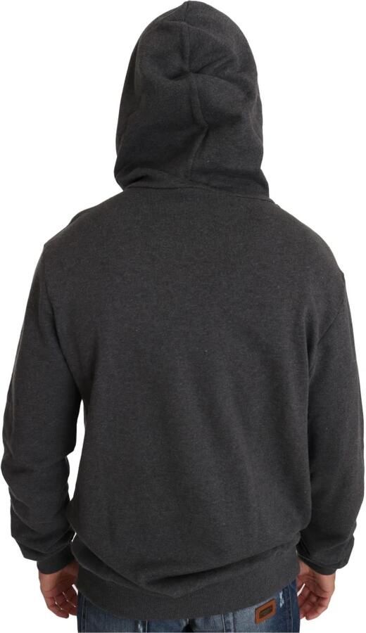 Dolce & Gabbana Grijze Hoodie met Rode Kristallen Hart Pistool Trui Gray Heren - Foto 5