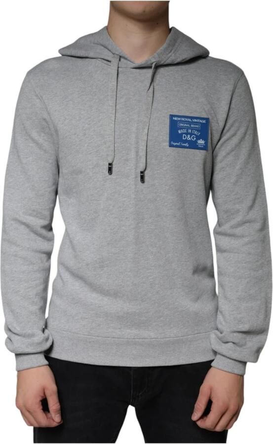 Dolce & Gabbana Grijze Katoenen Logo Hoodie Gray Heren - Foto 5