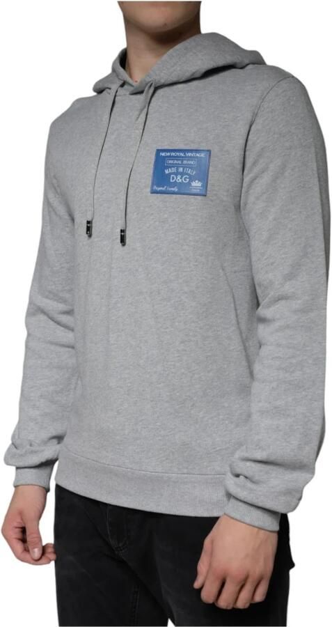Dolce & Gabbana Grijze Katoenen Logo Hoodie Gray Heren - Foto 4