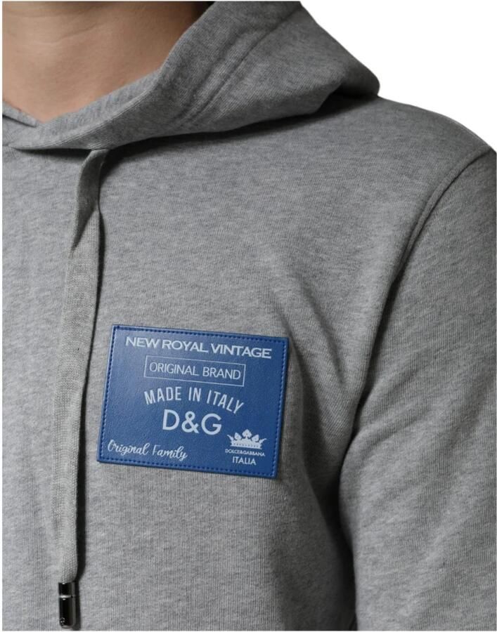 Dolce & Gabbana Grijze Katoenen Logo Hoodie Gray Heren - Foto 2