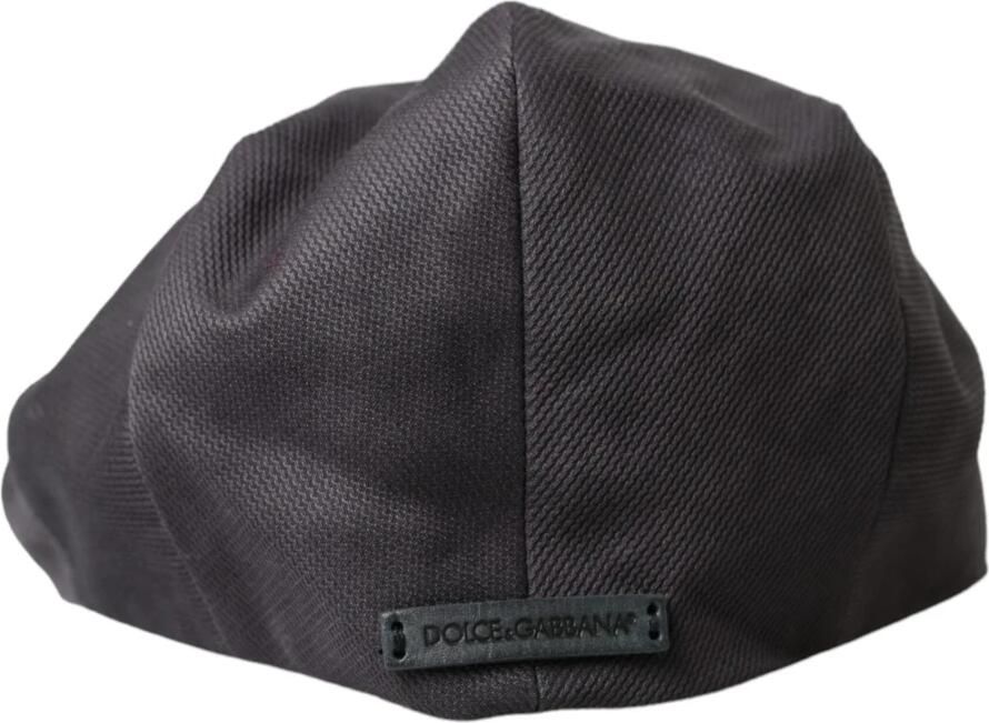 Dolce & Gabbana Grijze Katoenen Newsboy Cap Gray Heren - Foto 4