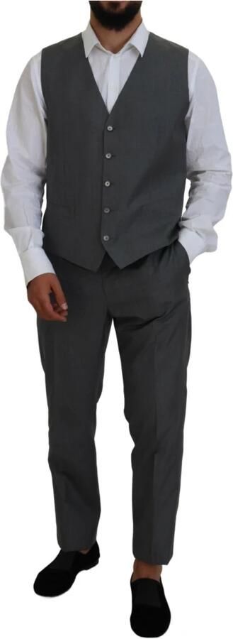 Dolce & Gabbana Grijze Martini 3-delig Slim Fit Pak Grijs Heren - Foto 9