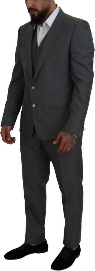 Dolce & Gabbana Grijze Martini 3-delig Slim Fit Pak Grijs Heren - Foto 12