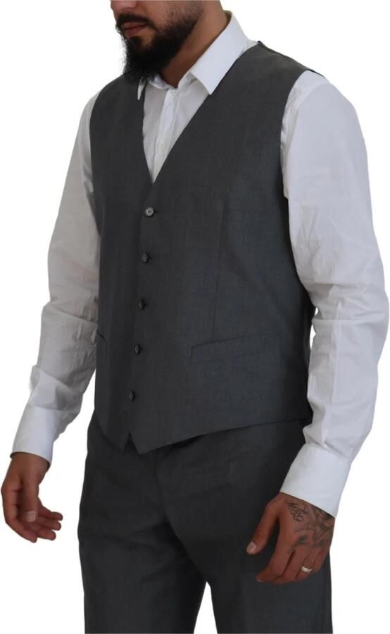 Dolce & Gabbana Grijze Martini 3-delig Slim Fit Pak Grijs Heren - Foto 5