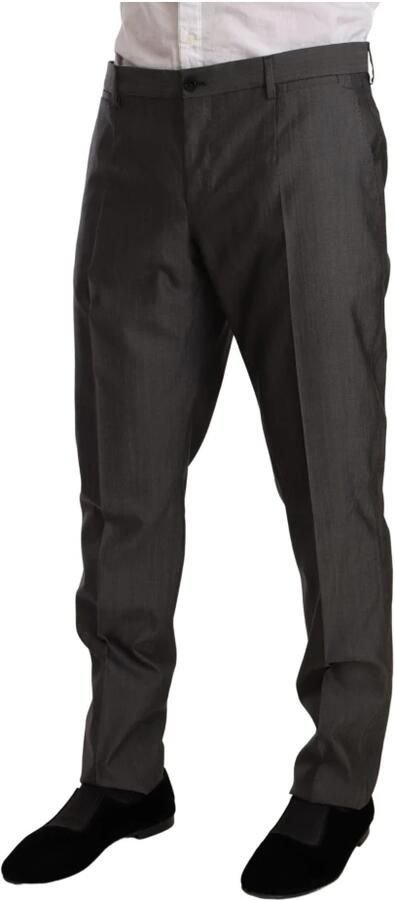 Dolce & Gabbana Grijze Metallic Martini Slim Fit Pak Set Gray Heren
