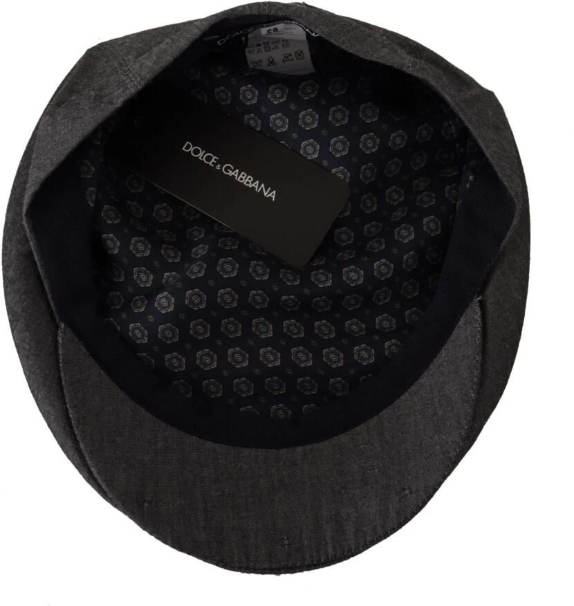 Dolce & Gabbana Grijze Newsboy Katoenmix Hoed Gray Heren - Foto 2