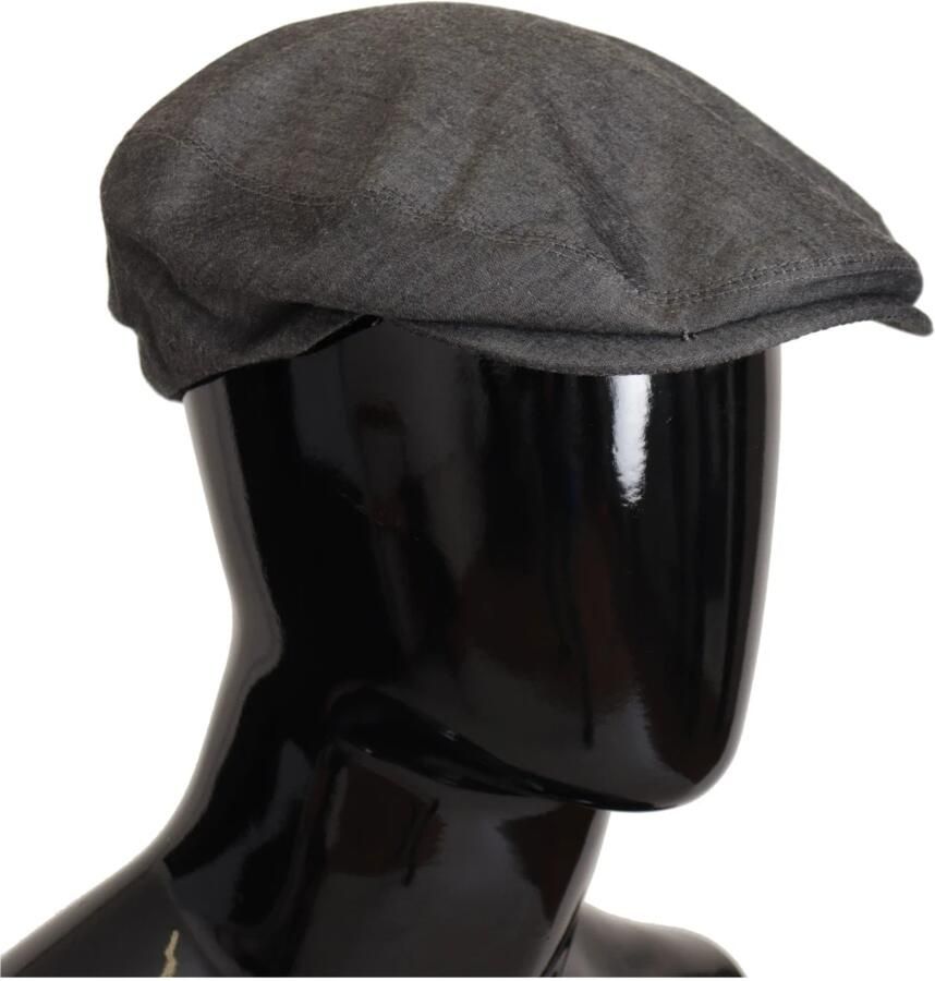 Dolce & Gabbana Grijze Newsboy Katoenmix Hoed Gray Heren