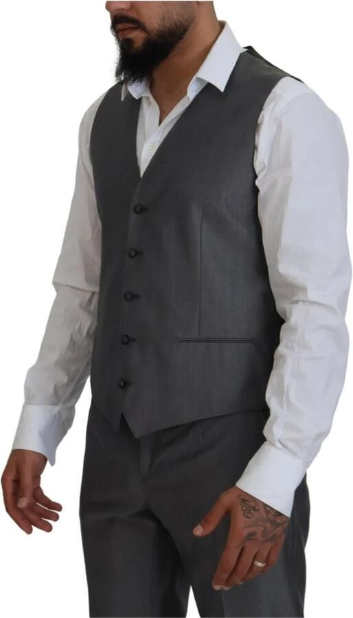 Dolce & Gabbana Grijze Slim Fit Suit Sicilia 3-delig Gray Heren - Foto 5