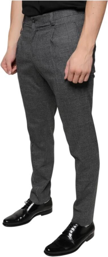 Dolce & Gabbana Grijze Tartan Wol Skinny Broek Gray Heren - Foto 3