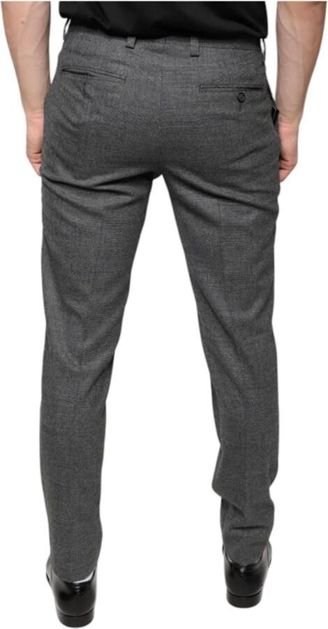 Dolce & Gabbana Grijze Tartan Wol Skinny Broek Gray Heren - Foto 2