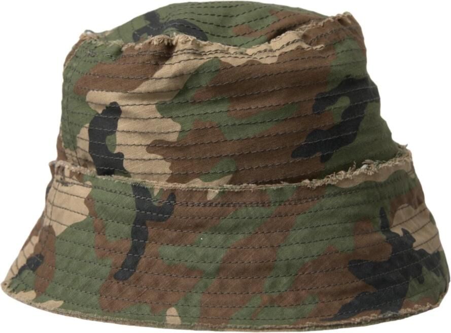 Dolce & Gabbana Groene Camouflage Katoenen Bucket Hoed Green Heren - Foto 6