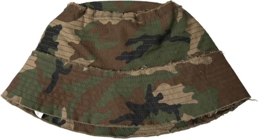 Dolce & Gabbana Groene Camouflage Katoenen Bucket Hoed Green Heren - Foto 5