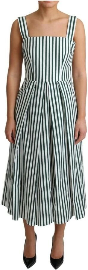 Dolce & Gabbana Elegante mouwloze A-lijn jurk in wit & groen White Dames - Foto 5