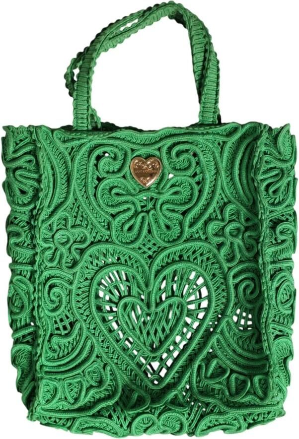 Dolce & Gabbana Groene Kant Tote Tas met Goud Green Dames - Foto 5
