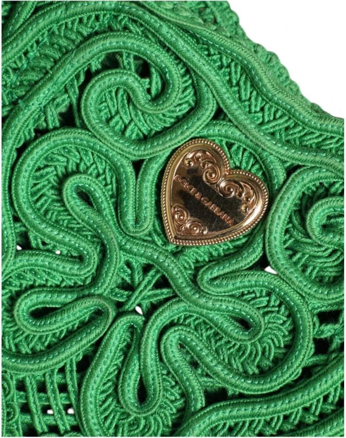 Dolce & Gabbana Groene Kant Tote Tas met Goud Green Dames