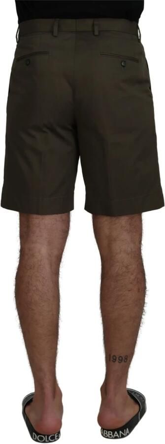 Dolce & Gabbana Groene Katoenen Casual Chino Shorts Green Heren - Foto 6
