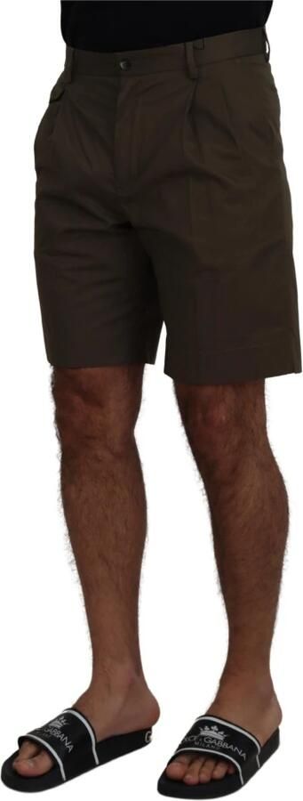 Dolce & Gabbana Groene Katoenen Casual Chino Shorts Green Heren - Foto 5