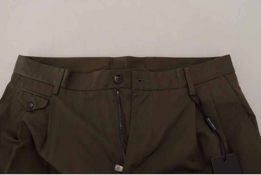 Dolce & Gabbana Groene Katoenen Casual Chino Shorts Green Heren - Foto 2