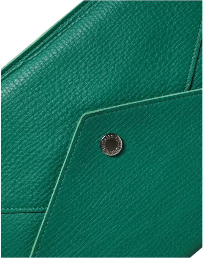 Dolce & Gabbana Groene Leren Clutch Portemonnee Tablethoes Green Dames - Foto 3
