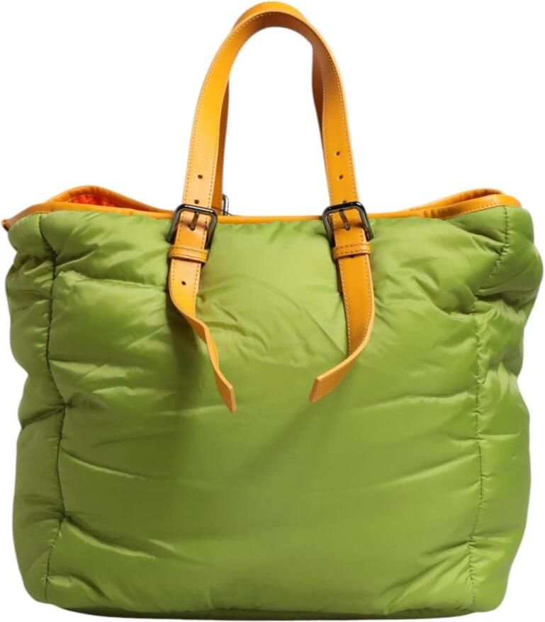 D&G Boodschappentas D&G Gewatteerde nylon draagtas limoengroene draagtas