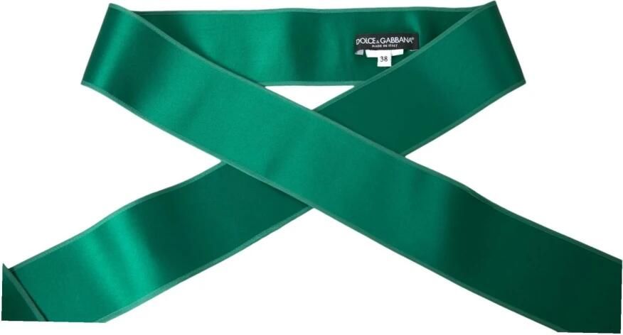 Dolce & Gabbana Groene Zijden Satijnen Taille Riem Green Dames - Foto 2