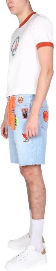 D&G Korte Broek D&G Denim Shorts Patch Detail Relaxte pasvorm - Foto 8
