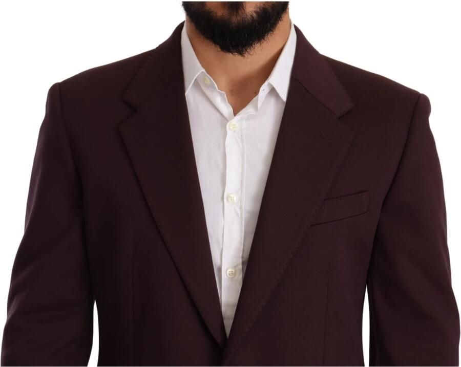 Dolce & Gabbana Prachtige Slim Fit Blazer Jas met Logo Details Purple Heren - Foto 2