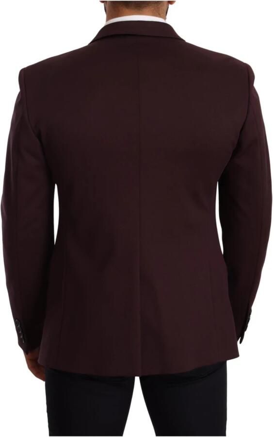 Dolce & Gabbana Prachtige Slim Fit Blazer Jas met Logo Details Purple Heren - Foto 3