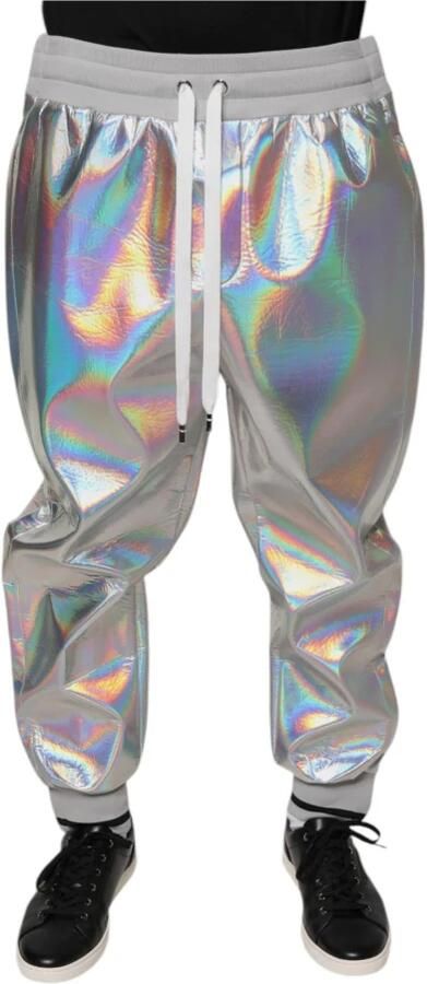 Dolce & Gabbana Iridescent Logo Jogger Sweatpants Gray Heren - Foto 4
