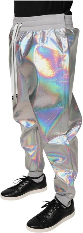 Dolce & Gabbana Iridescent Logo Jogger Sweatpants Gray Heren - Foto 3