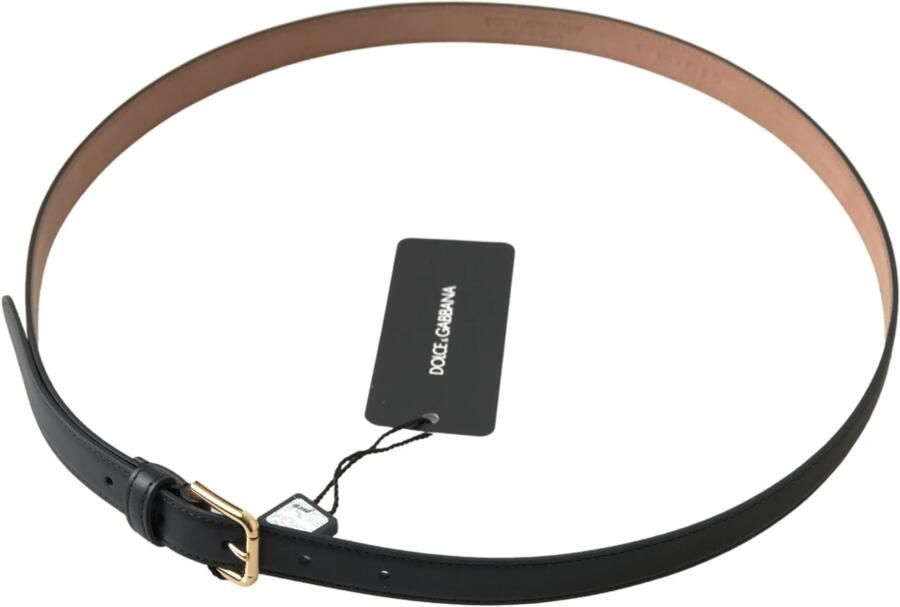 Dolce & Gabbana Italiaanse leren riem met metalen gesp Black Heren - Foto 2