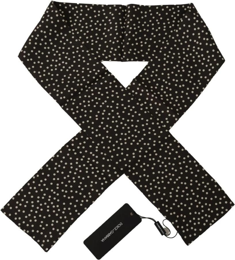Dolce & Gabbana Italiaanse Zijden Polka-Dot Sjaal Brown Heren