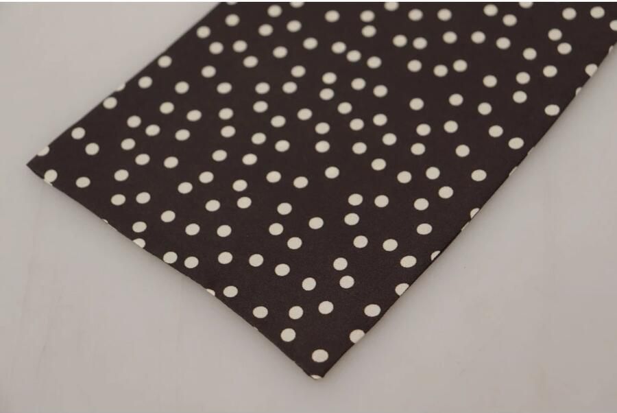 Dolce & Gabbana Italiaanse Zijden Polka-Dot Sjaal Brown Heren - Foto 3