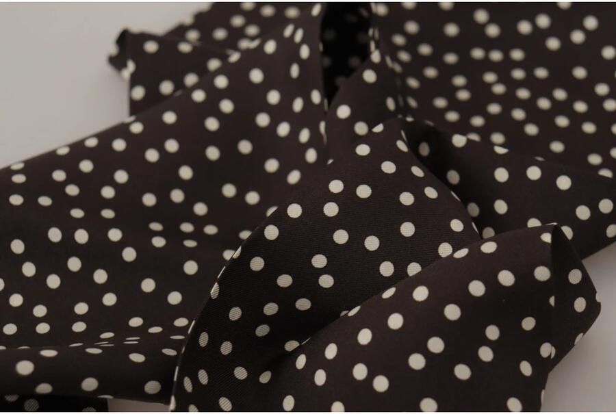 Dolce & Gabbana Italiaanse Zijden Polka-Dot Sjaal Brown Heren - Foto 2