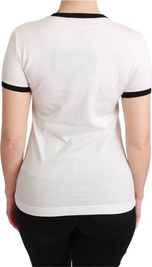 Dolce & Gabbana Witte Jaar van het Varken Katoenen T-shirt Wit Dames - Foto 2