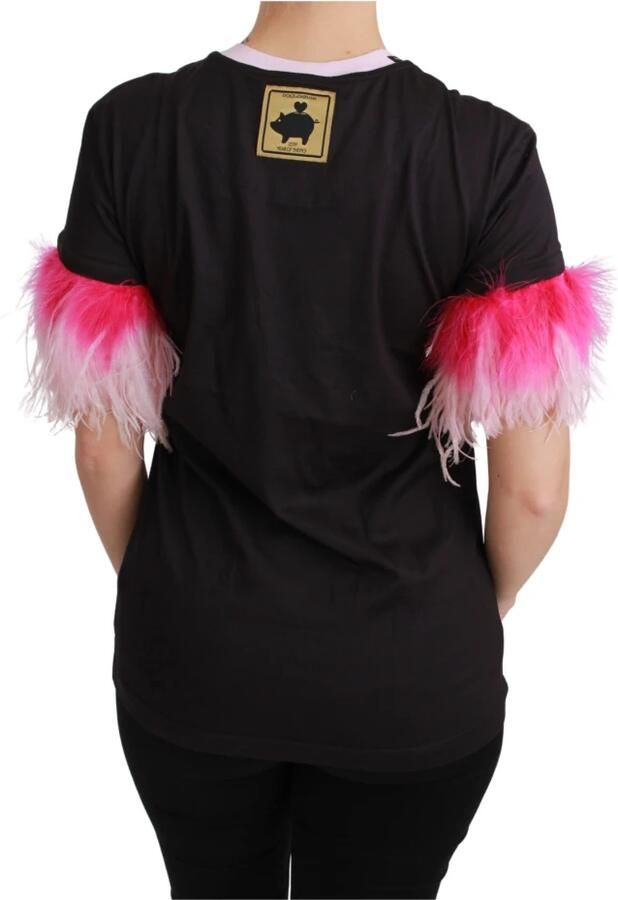 Dolce & Gabbana Jaar van het Varken T-shirt Kleurrijke Crewneck Top Multicolor Dames - Foto 2