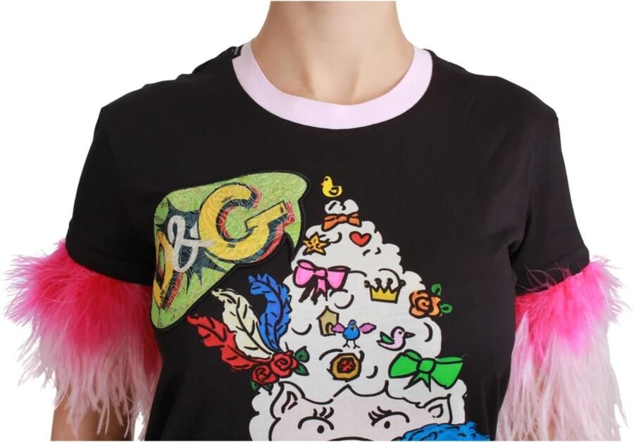 Dolce & Gabbana Jaar van het Varken T-shirt Kleurrijke Crewneck Top Multicolor Dames