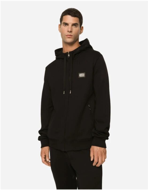 Dolce & Gabbana Zwarte sweatshirt met ritssluiting en capuchon Black Heren - Foto 2
