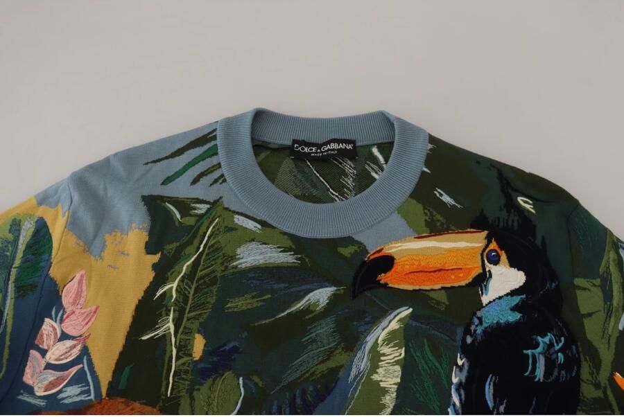 Dolce & Gabbana Multicolor Jungle Geborduurde Trui Multicolor Heren - Foto 9
