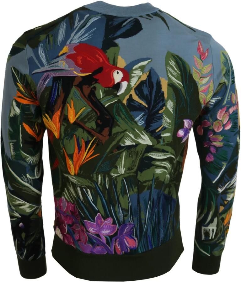 Dolce & Gabbana Multicolor Jungle Geborduurde Trui Multicolor Heren