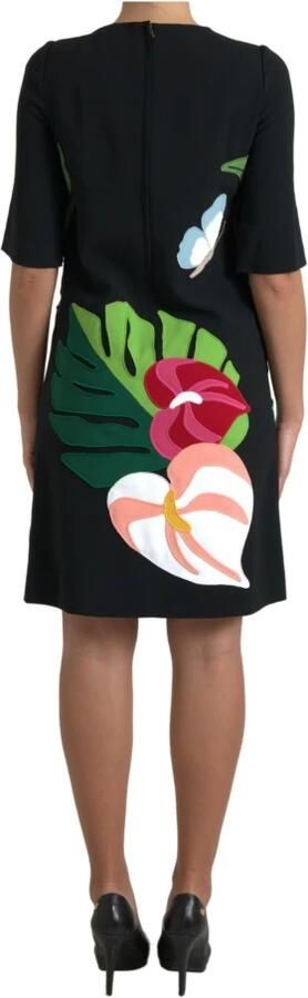 Dolce & Gabbana Zwarte Tiger Jungle Print Sheath Stretch Jurk Black Dames - Foto 4