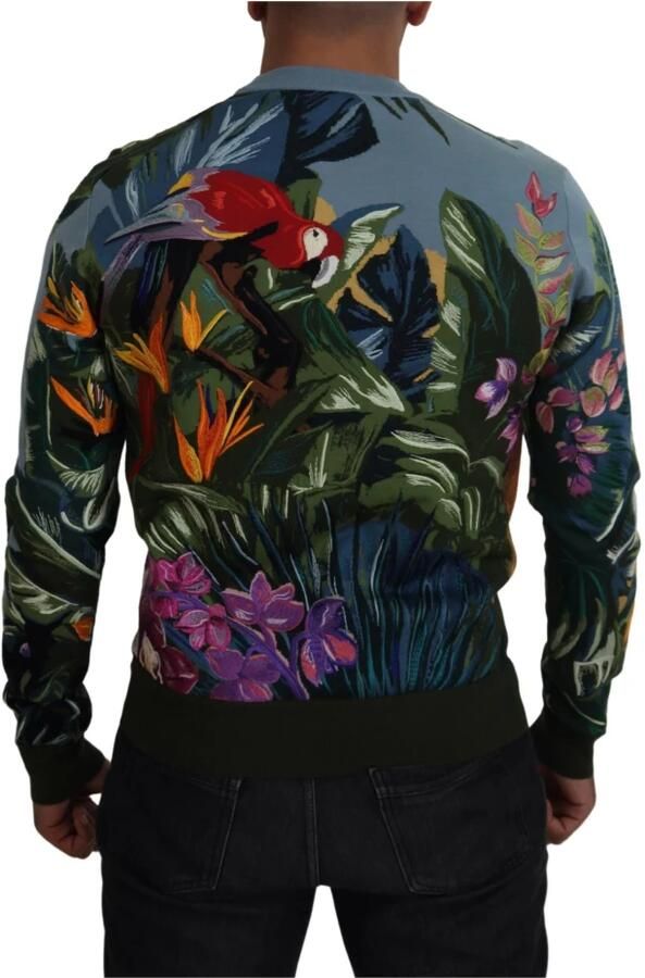 Dolce & Gabbana Multicolor Jungle Geborduurde Trui Multicolor Heren - Foto 13